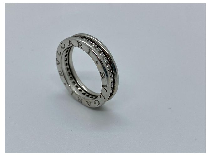 Bulgari B Zero 1 Diamantband ein 18K Weißgold Silberne Größe 50 - Ansicht 5