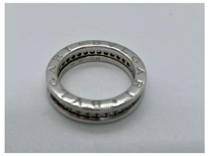 Bulgari B Zero 1 Diamantband ein 18K Weißgold Silberne Größe 50 - Ansicht 8