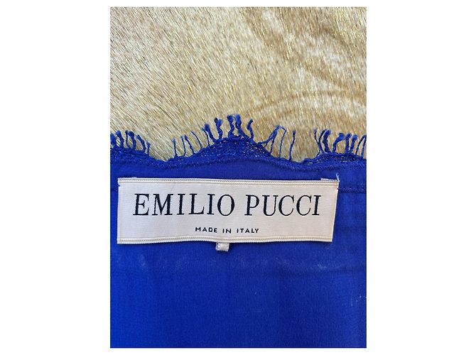 Emilio Pucci Kleid aus blauer Spitze - Ansicht 2