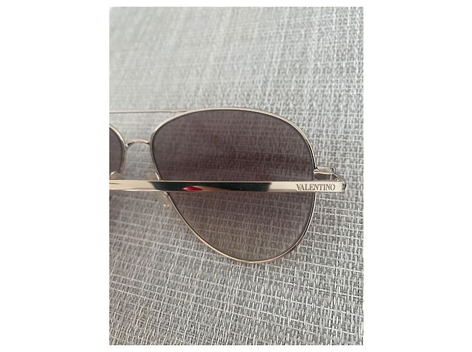 Valentino Piloten Sonnenbrille Grau Glas - Ansicht 3