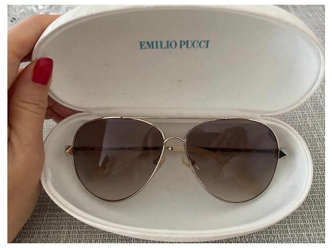 Valentino Piloten Sonnenbrille Grau Glas - Ansicht 5