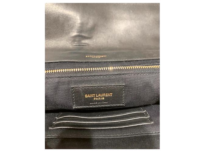 Jour Borsa Saint Laurent Jamie Media Nera in Agnello Nero - vista 5