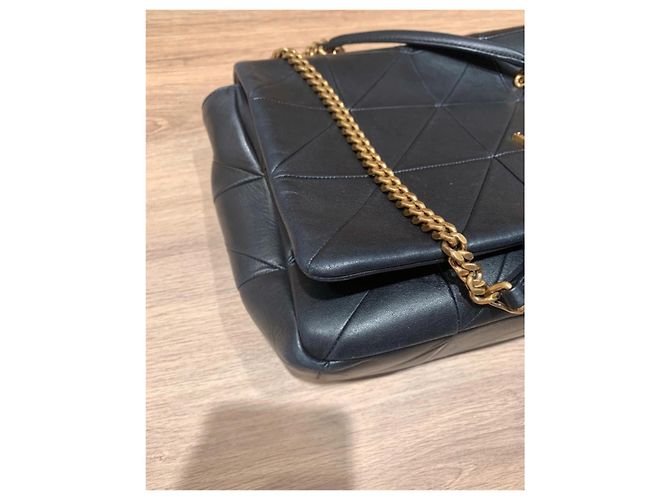Jour Borsa Saint Laurent Jamie Media Nera in Agnello Nero - vista 8