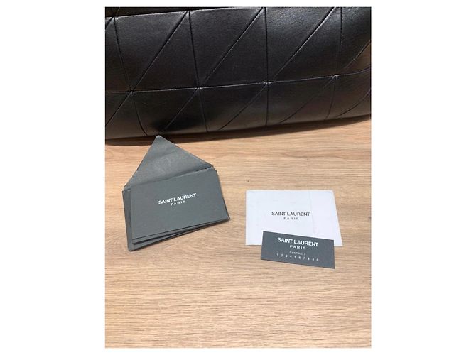 Jour Borsa Saint Laurent Jamie Media Nera in Agnello Nero - vista 9