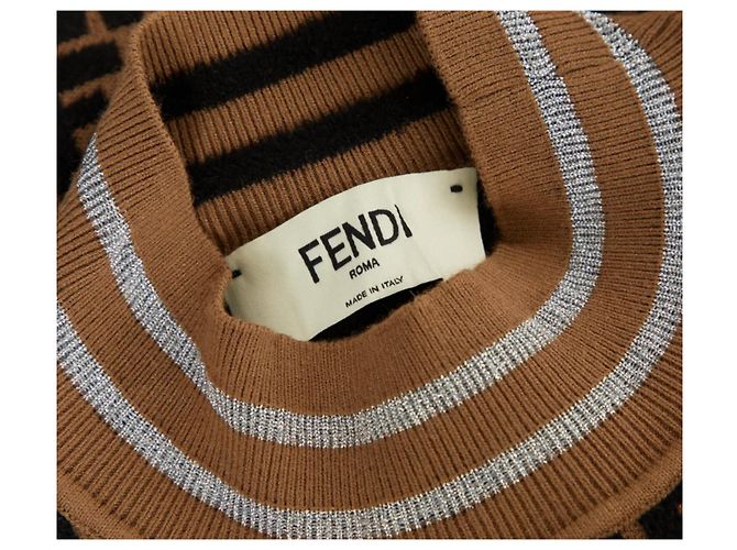 fendi „Prints-on“-Pullover fendi x nicki minaj Kollektion Hellbraun Dunkelbraun - Ansicht 5