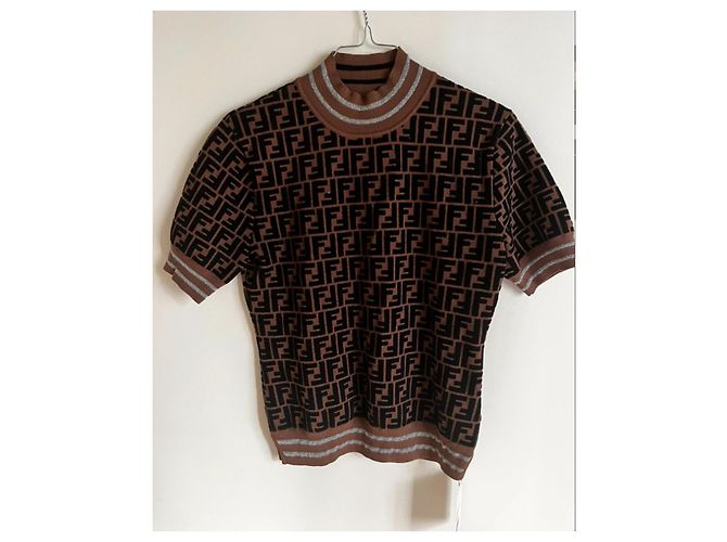 fendi „Prints-on“-Pullover fendi x nicki minaj Kollektion Hellbraun Dunkelbraun - Ansicht 6