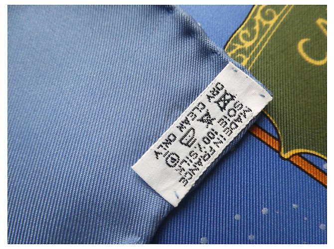 Hermès Lenço Hermes, NOVO, Nunca usado, cavaleiros da nuvem, Com sua caixa. Azul claro - vista 5