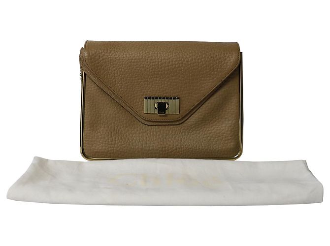 Chloé Borsa a spalla Chloe Sally in pelle marrone caramello - vista 12