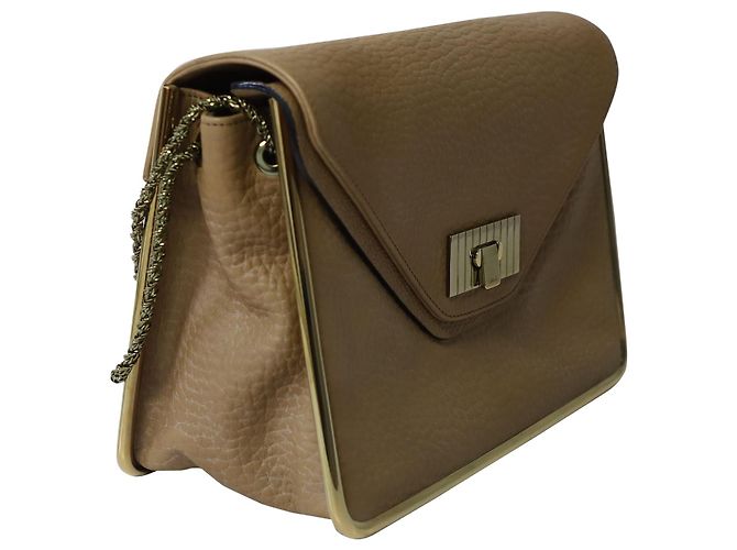 Chloé Borsa a spalla Chloe Sally in pelle marrone caramello - vista 2