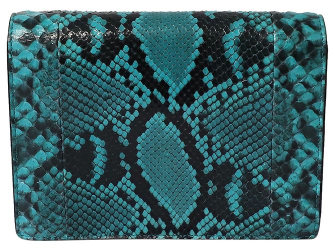 Michael Kors Snakeskin Embossed Clutch Bag in Green Leather - view 3