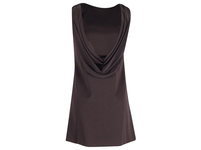 Vestido recto sin mangas con espalda desbocada en triacetato negro de Alice + Olivia - vista 2