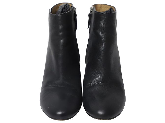 Whistles Chunky Ankle Boots mit mittelhohem Absatz aus schwarzem Leder - Ansicht 2