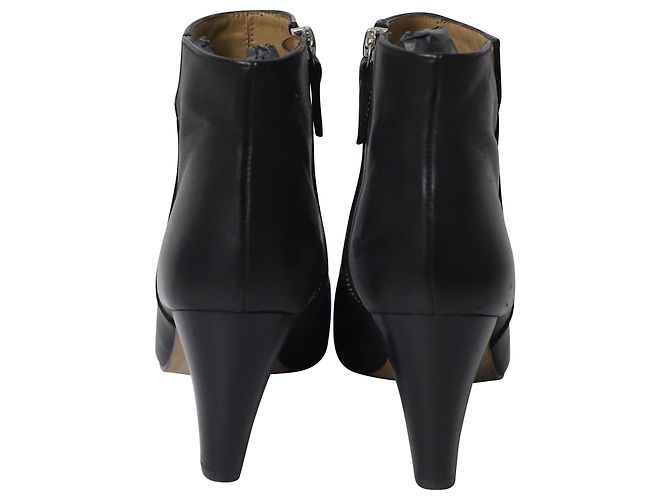 Whistles Chunky Ankle Boots mit mittelhohem Absatz aus schwarzem Leder - Ansicht 4