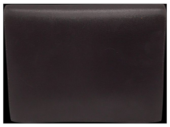 Hermès Pochette Hermes Faco Box in pelle marrone - vista 4