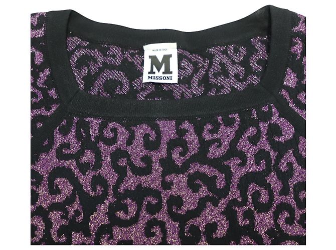 M Missoni Strickkleid aus lilafarbenem Polyamid - Ansicht 6