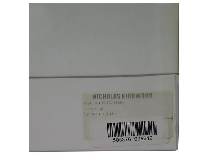 Décolleté con plateau Nicholas Kirkwood in pelle viola Porpora - vista 10