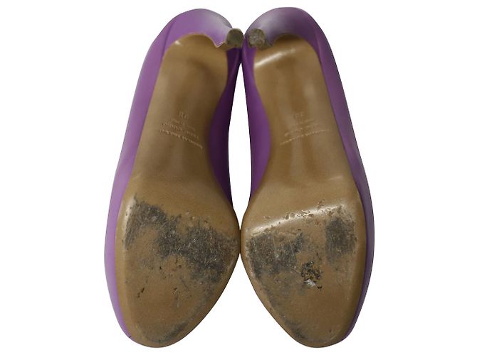 Décolleté con plateau Nicholas Kirkwood in pelle viola Porpora - vista 5