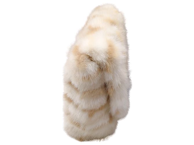 Marc Jacobs Cream Rabbit Fur Clutch - view 2