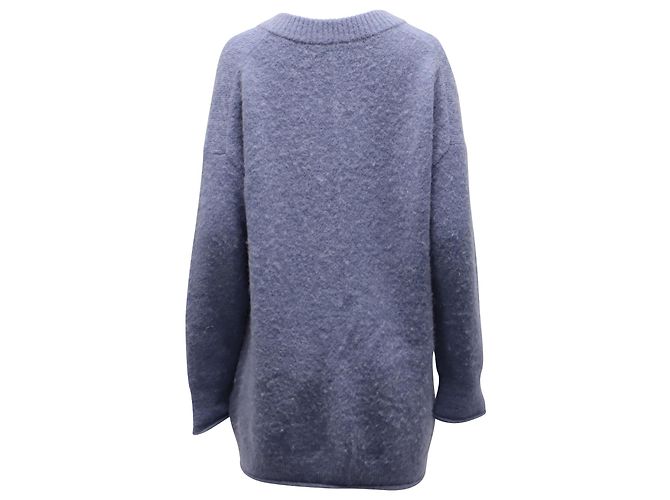 Suéter Acne Studios Keandra com decote em V em Nylon Azul Azul claro - vista 3
