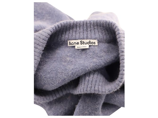 Suéter Acne Studios Keandra com decote em V em Nylon Azul Azul claro - vista 4