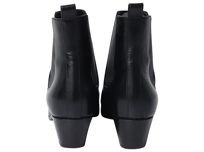 Botines Saint Laurent Rock Chelsea en Cuero Negro - vista 4