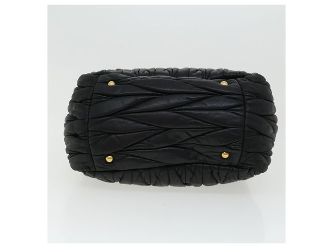 Miu Miu MiuMiu Matelasse Borsa a Mano in Pelle 2modo Black Auth fm1623 - vista 5