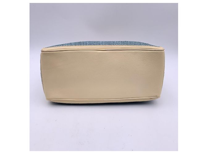 Céline Light Blue Raffia Leather Boogie Satchel Tote Bag Handbag - view 11
