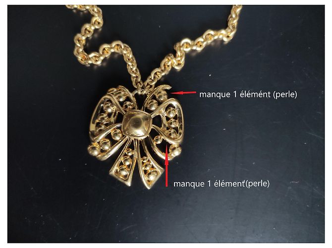 Collana Nina Ricci con pendente a nodo dorato D'oro - vista 5