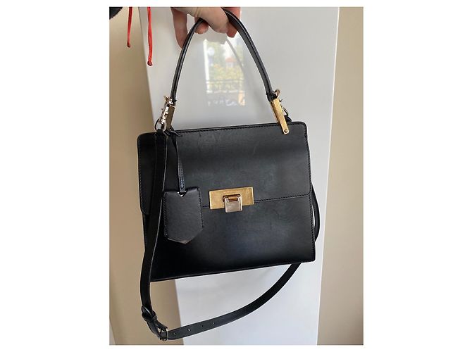 Balenciaga Le Dix Cartable Borsa a mano in pelle nera Nero - vista 2