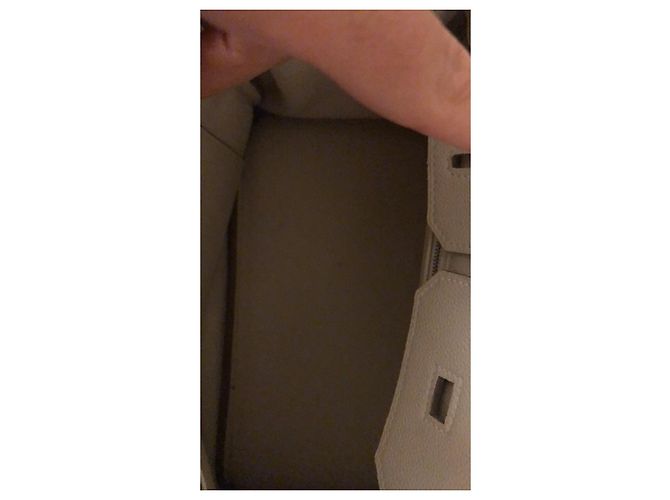Hermès Birkin 30 in pelle beige - vista 10