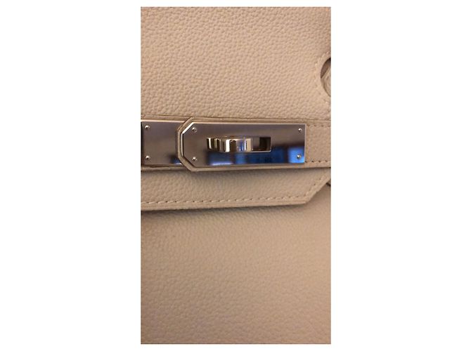 Hermès Birkin 30 in pelle beige - vista 6