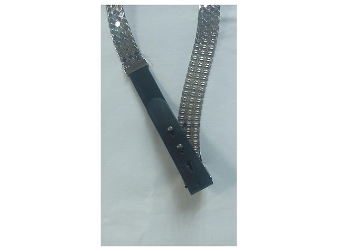 Just Cavalli Ledergürtel schwarz und silbernes Metall - Ansicht 4