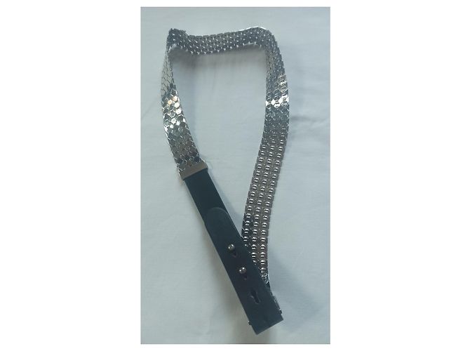 Just Cavalli Ledergürtel schwarz und silbernes Metall - Ansicht 5