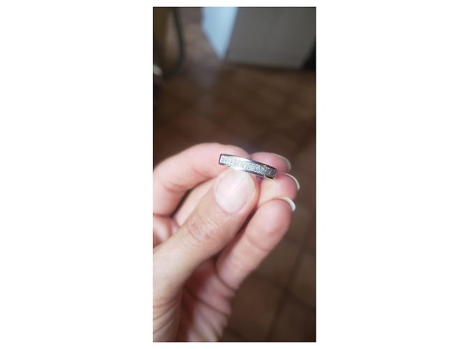 inconnue HSI Diamond Half Alliance-Ring 1 Karat Weißgold 750  TDD53 Silber - Ansicht 2