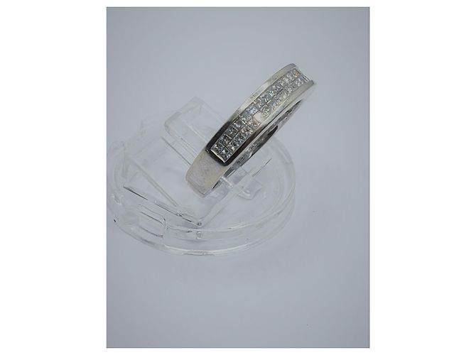 inconnue HSI Diamond Half Alliance-Ring 1 Karat Weißgold 750  TDD53 Silber - Ansicht 5