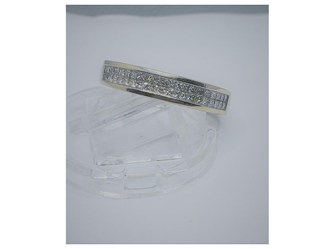 inconnue HSI Diamond Half Alliance-Ring 1 Karat Weißgold 750  TDD53 Silber - Ansicht 6
