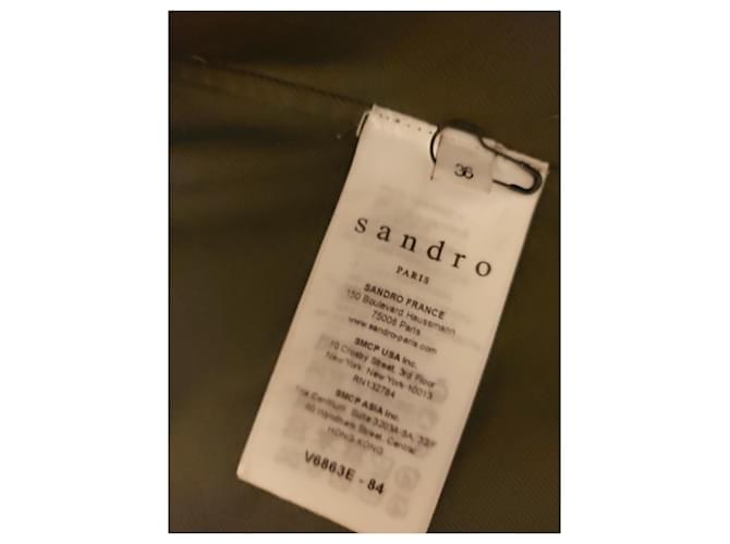 Chaqueta camisera Sandro de algodón caqui - vista 3
