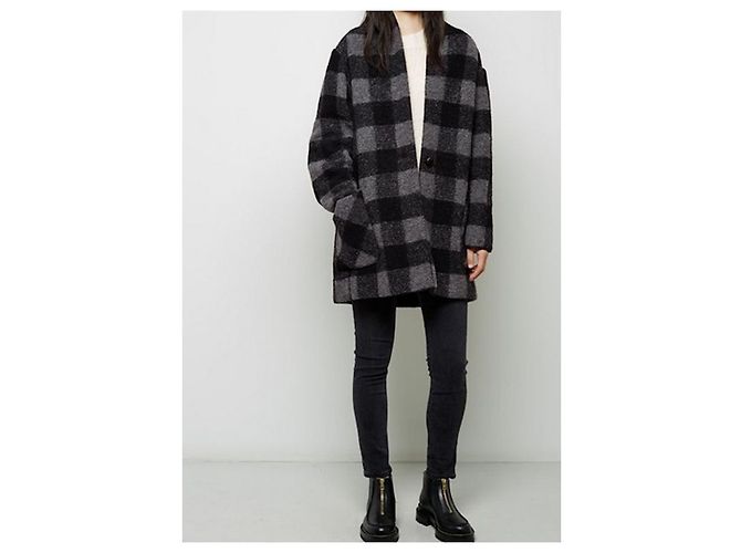 Isabel Marant Etoile Gabrie Karierter Mantel - Ansicht 3