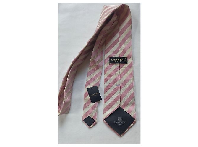 Lanvin Seidenkrawatte bedruckt Rosa Beige Pink - Ansicht 2