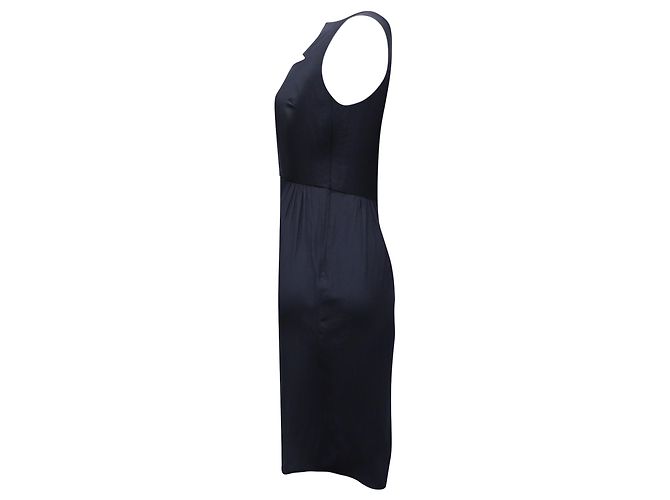 Ulla Johnson Ärmelloses Midikleid mit Cut-Out aus marineblauem Polyester - Ansicht 2