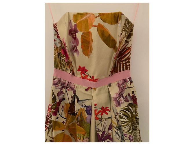 Vestido de algodón beige Massimo Rebecchi - vista 2