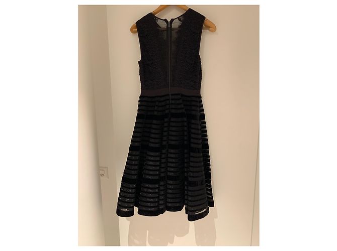 Autre Marque Vestido de algodón negro - vista 2