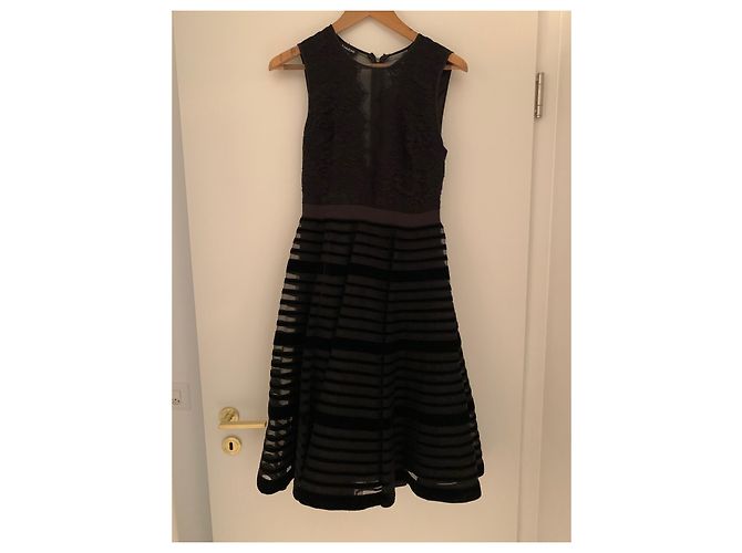 Autre Marque Vestido de algodón negro - vista 4