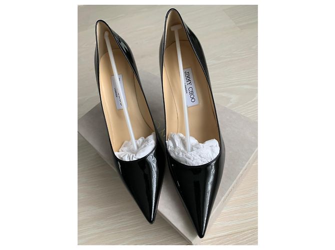 Décolleté Jimmy Choo in pelle laccata nera Nero - vista 2