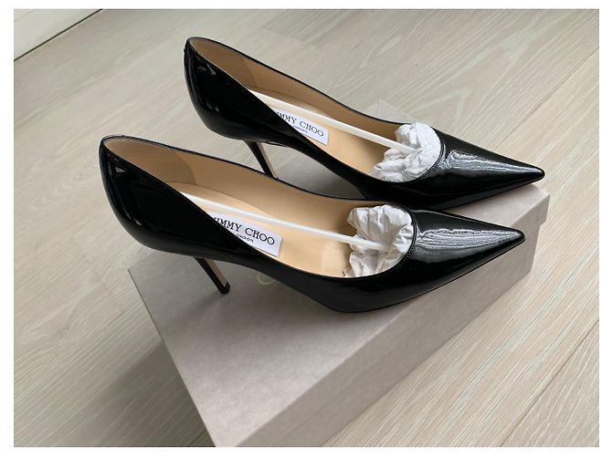 Décolleté Jimmy Choo in pelle laccata nera Nero - vista 3