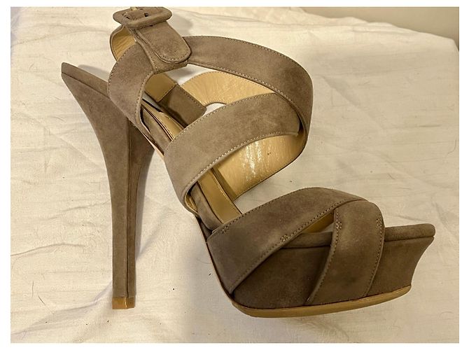 Dolce & Gabbana Sandali "Vita" in tortora Taupe - vista 5