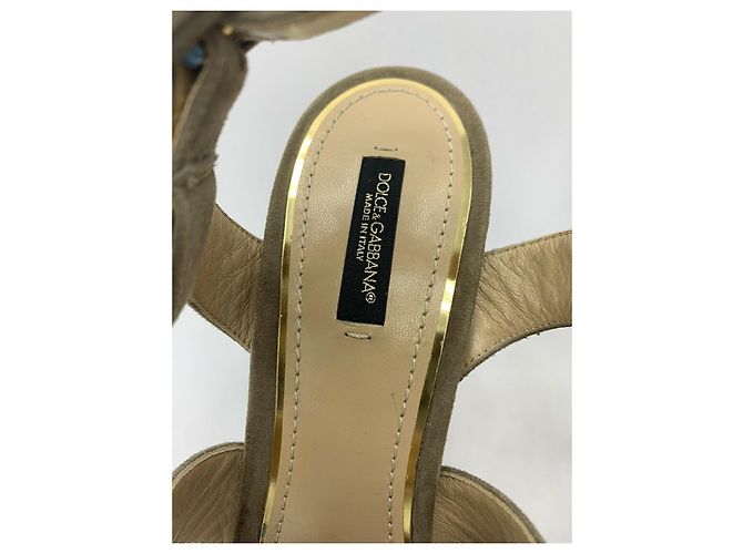 Dolce & Gabbana Sandali "Vita" in tortora Taupe - vista 6