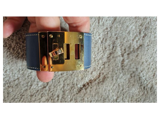 Hermès Collier de Chien Armband Blau Leder - Ansicht 2
