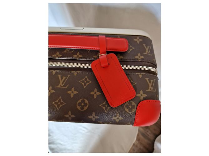 Louis Vuitton Horizont 55 EINZIGARTIG IN DER WELT Braun Rot - Ansicht 14
