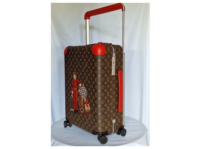 Louis Vuitton Horizont 55 EINZIGARTIG IN DER WELT Braun Rot - Ansicht 18